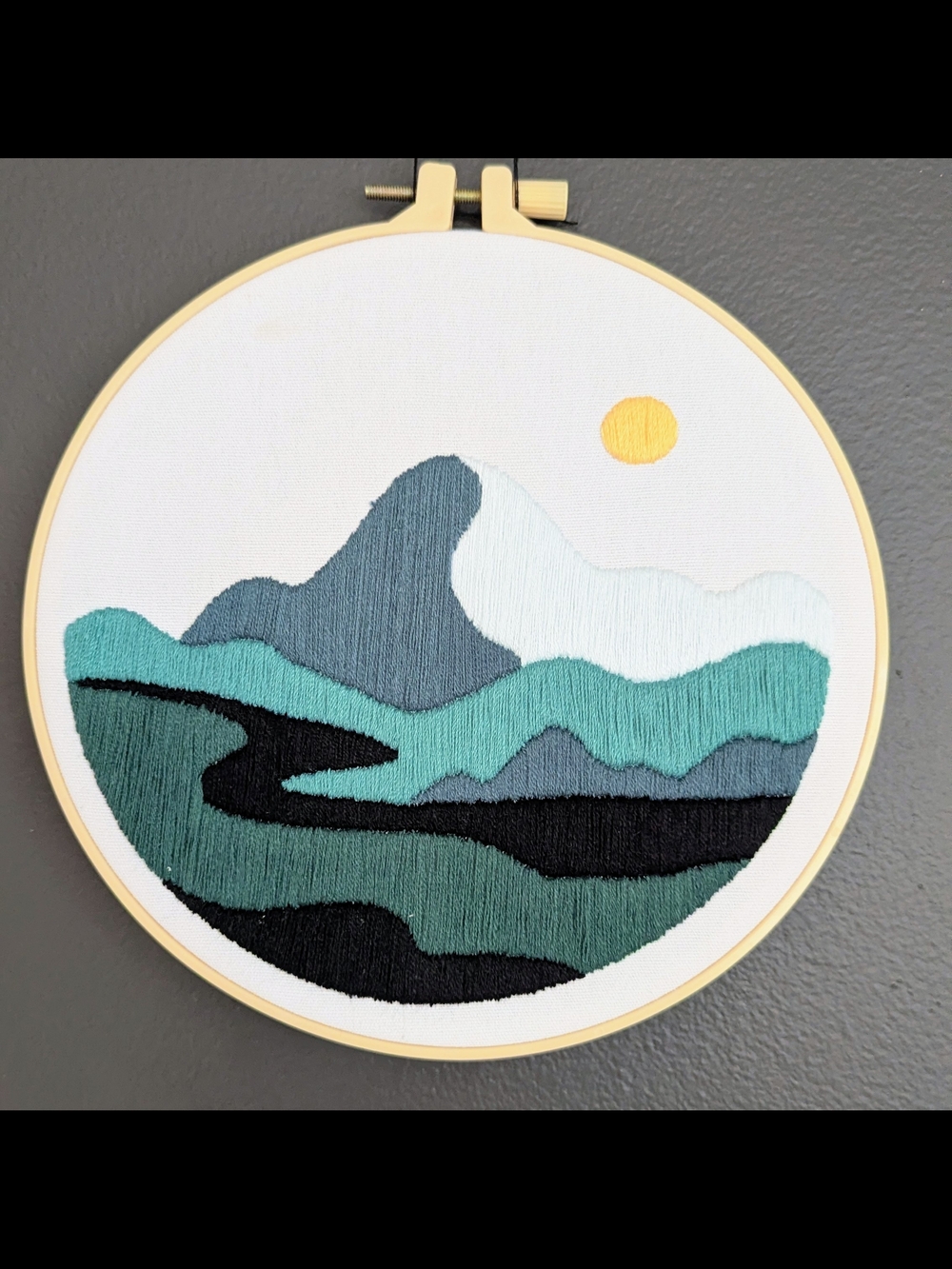 Artisan Embroidery Wall Art Mountains 🏔️ - Picture 2 of 3